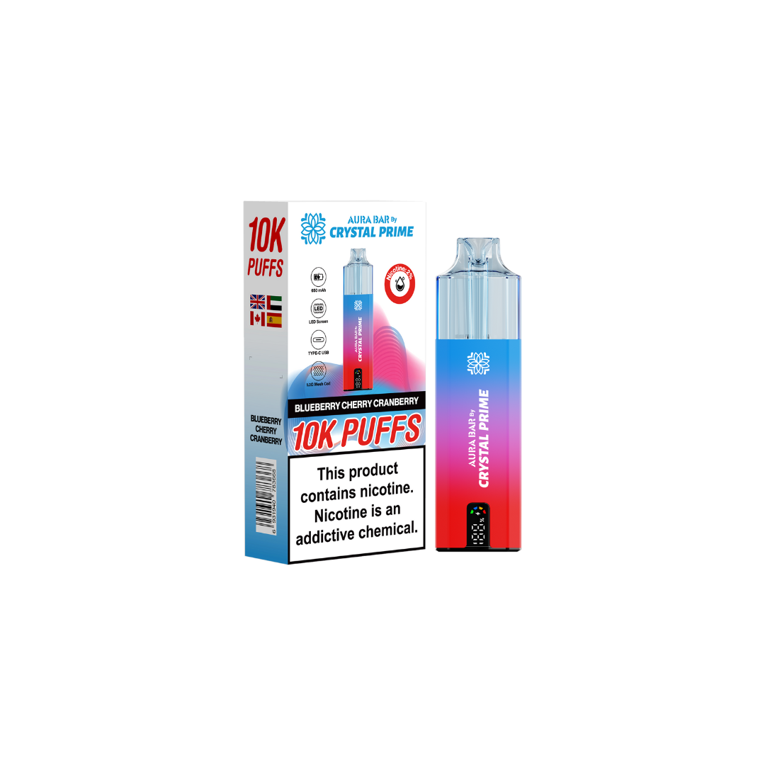 Crystal Prime Aura Bar 10000 Box of 5 - Prefilled Pod Kit