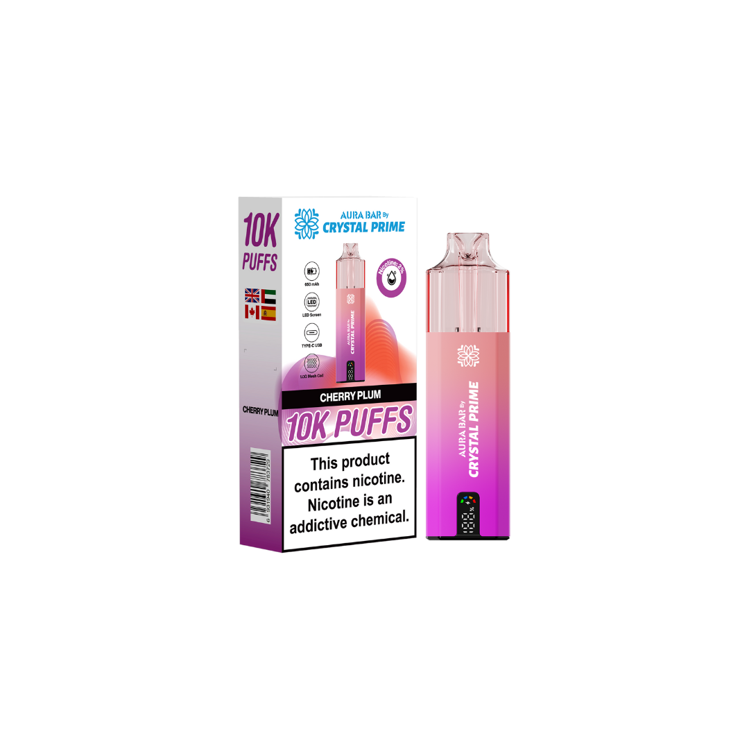 Crystal Prime Aura Bar 10000 Box of 5 - Prefilled Pod Kit