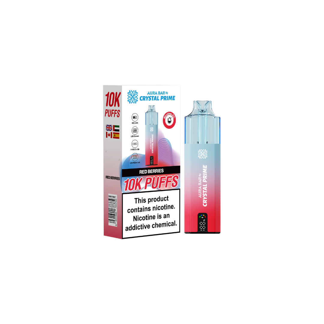 Crystal Prime Aura Bar 10000 Box of 5 - Prefilled Pod Kit