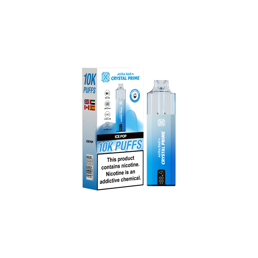 Crystal Prime Aura Bar 10000 Box of 5 - Prefilled Pod Kit