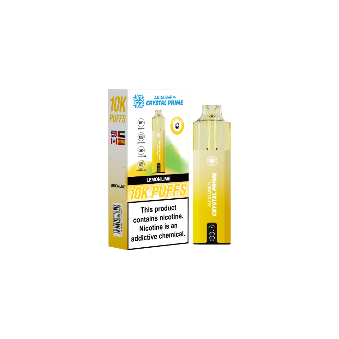 Crystal Prime Aura Bar 10000 Box of 5 - Prefilled Pod Kit
