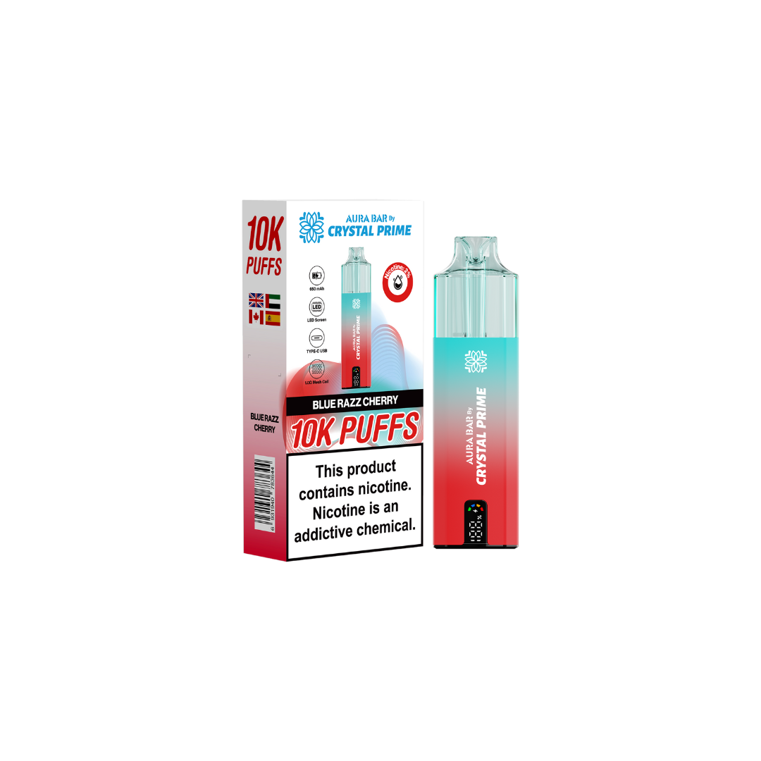 Crystal Prime Aura Bar 10000 Box of 5 - Prefilled Pod Kit