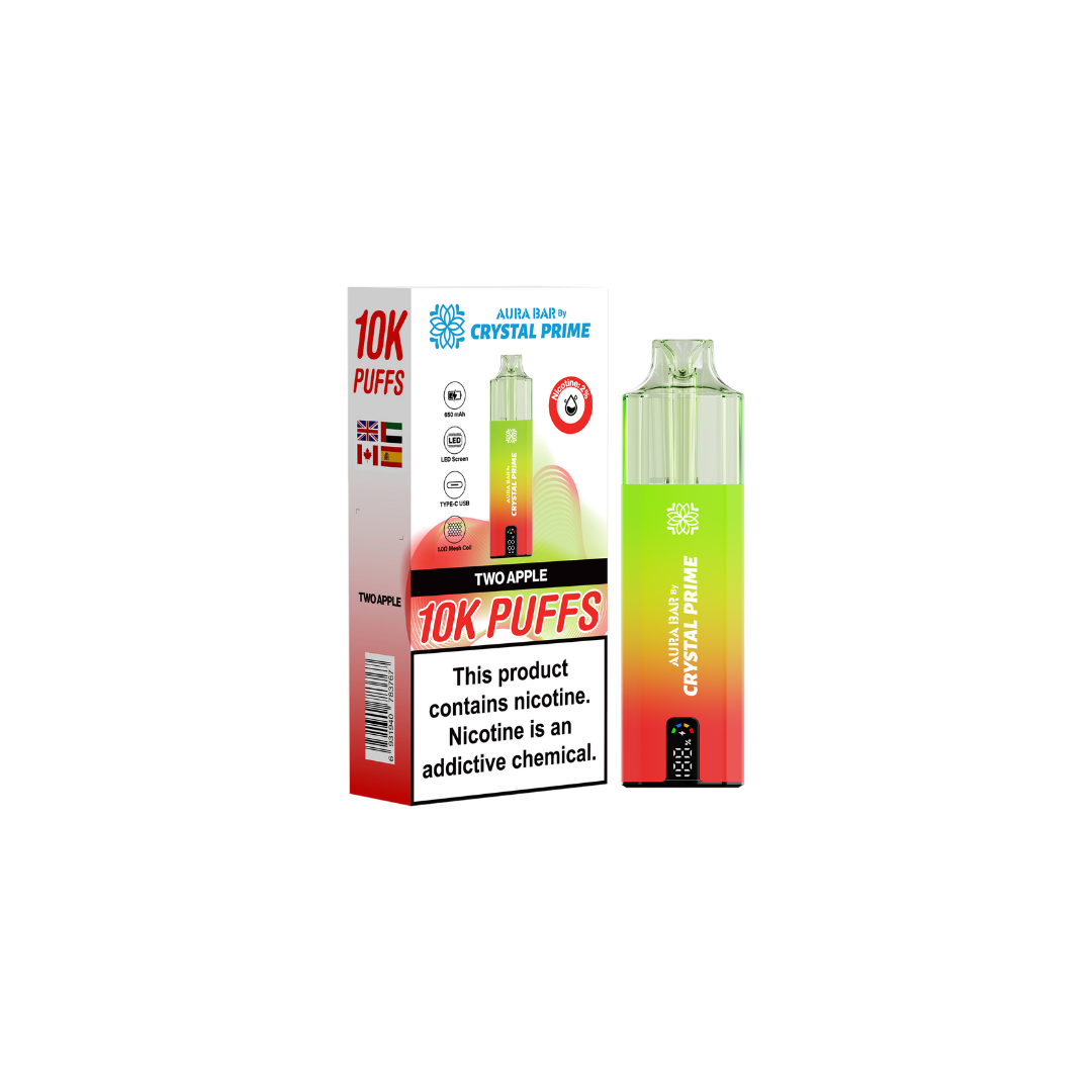 Crystal Prime Aura Bar 10000 Box of 5 - Prefilled Pod Kit
