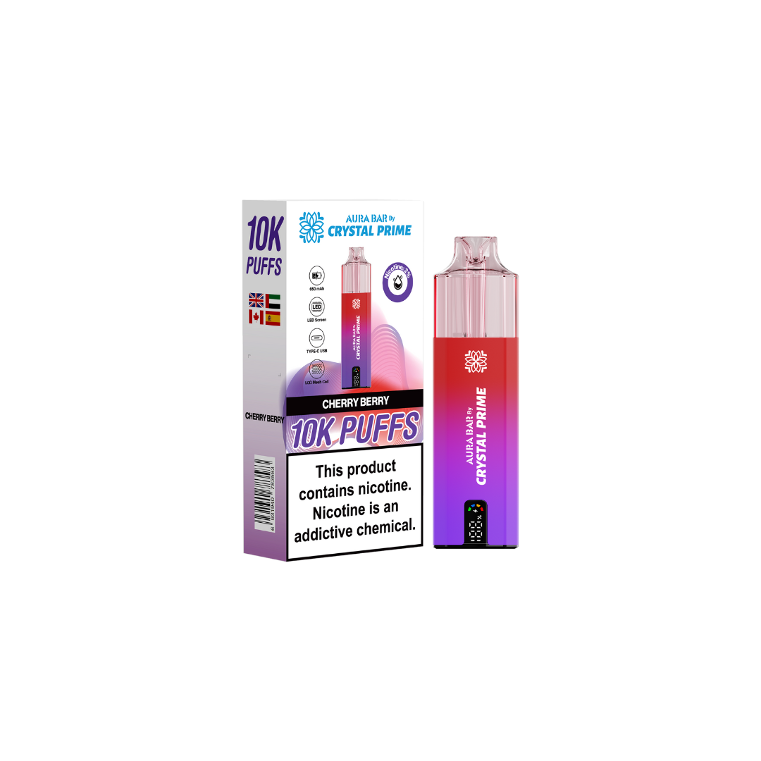 Crystal Prime Aura Bar 10000 Box of 5 - Prefilled Pod Kit